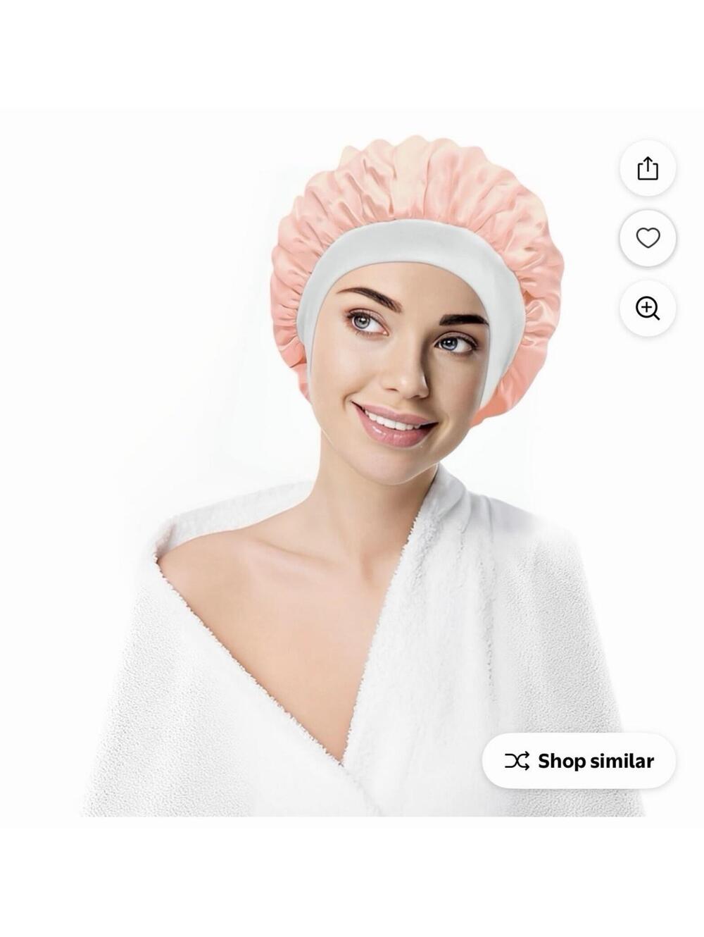 Vividreamore Hair Sleeping Caps For Women Satin Bonnet For Sleeping PINK